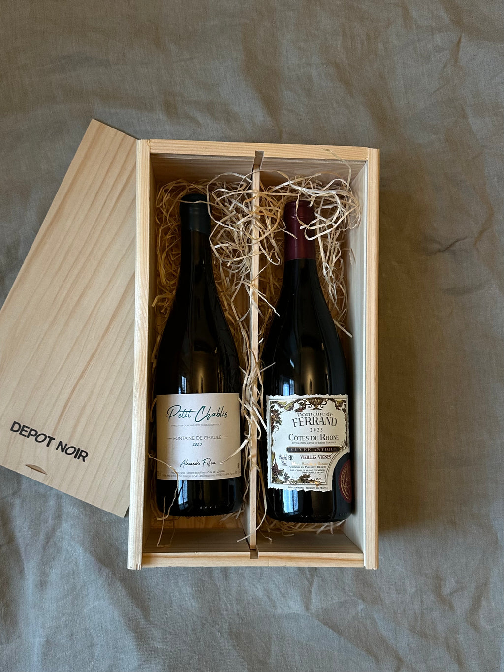 Kerstkist - 2 vaks met flessen